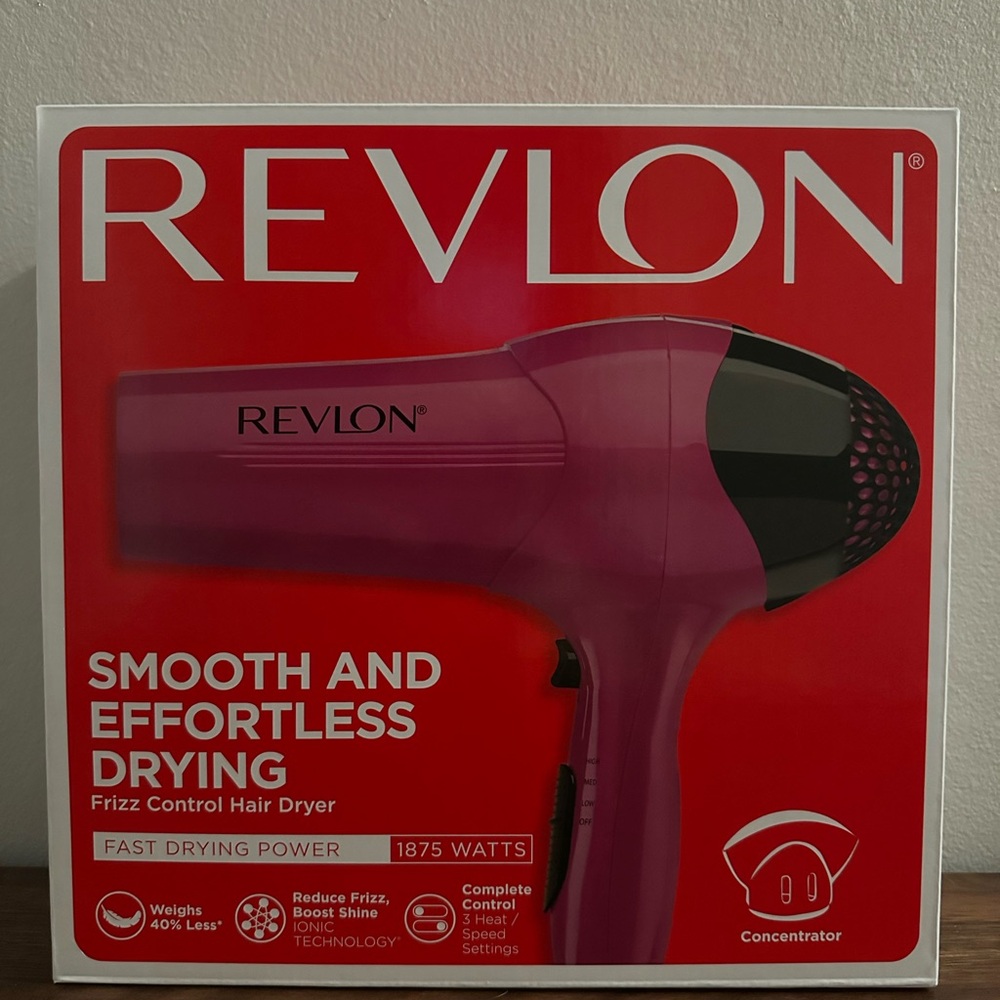 Revlon Frizz Control Hair Dryer in Bold Pink 1875w